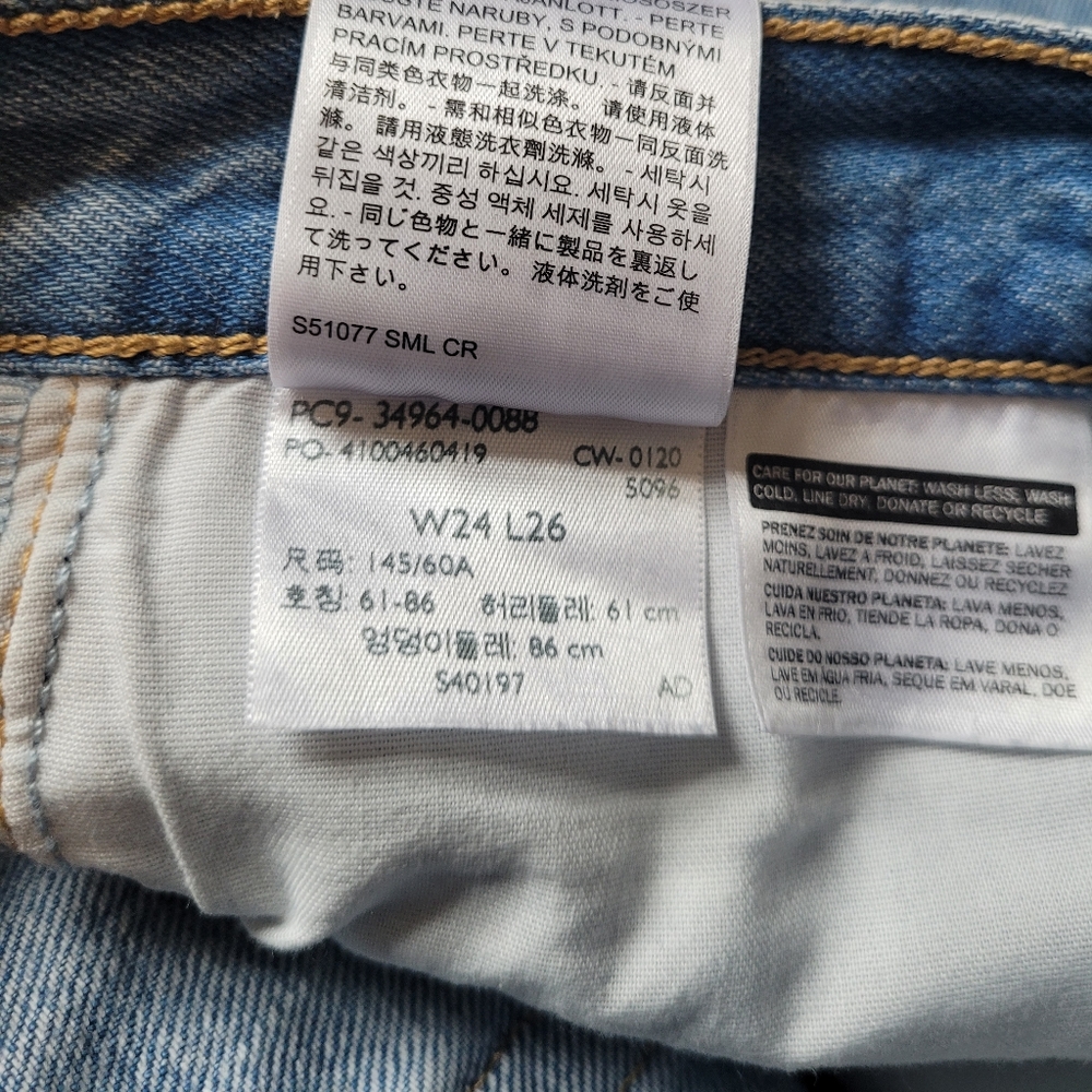 Levi's Wedgie Straight Size 24 Light Blue Wash - Picture 6 of 12